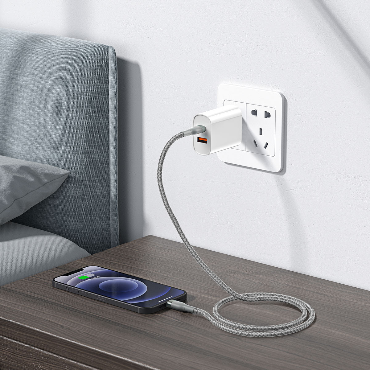 Wiwu Wİ-C017 Concise Serisi Type-C to Lightning PD Data Kablo 30W 1.2 Metre Siyah