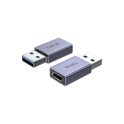 Wiwu Wi-C031 Concise Serisi 3in1 Type-C to USB-A/Micro Usb/Lightning Adaptör Paketi Gri
