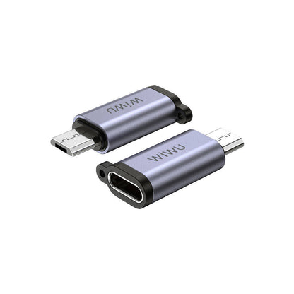 Wiwu Wi-C031 Concise Serisi 3in1 Type-C to USB-A/Micro Usb/Lightning Adaptör Paketi Gri