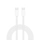 Wiwu Wi-C032 Classic Serisi 60W Hızlı Şarj Özellikli Type-C to Type-C Kablo 1.5M Beyaz