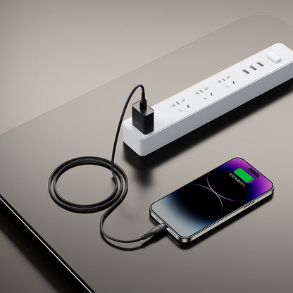 Wiwu Wi-C042E Starlink Serisi USB-A to Lightning Hızlı Şarj Özellikli Data ve Şarj Kablosu 2.4A 1M Siyah