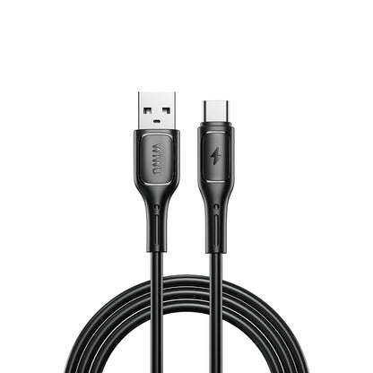 Wiwu Wi-C042E Starlink Serisi USB-A to Type-C Hızlı Şarj Özellikli Data ve Şarj Kablosu 2.4A 1M Siyah