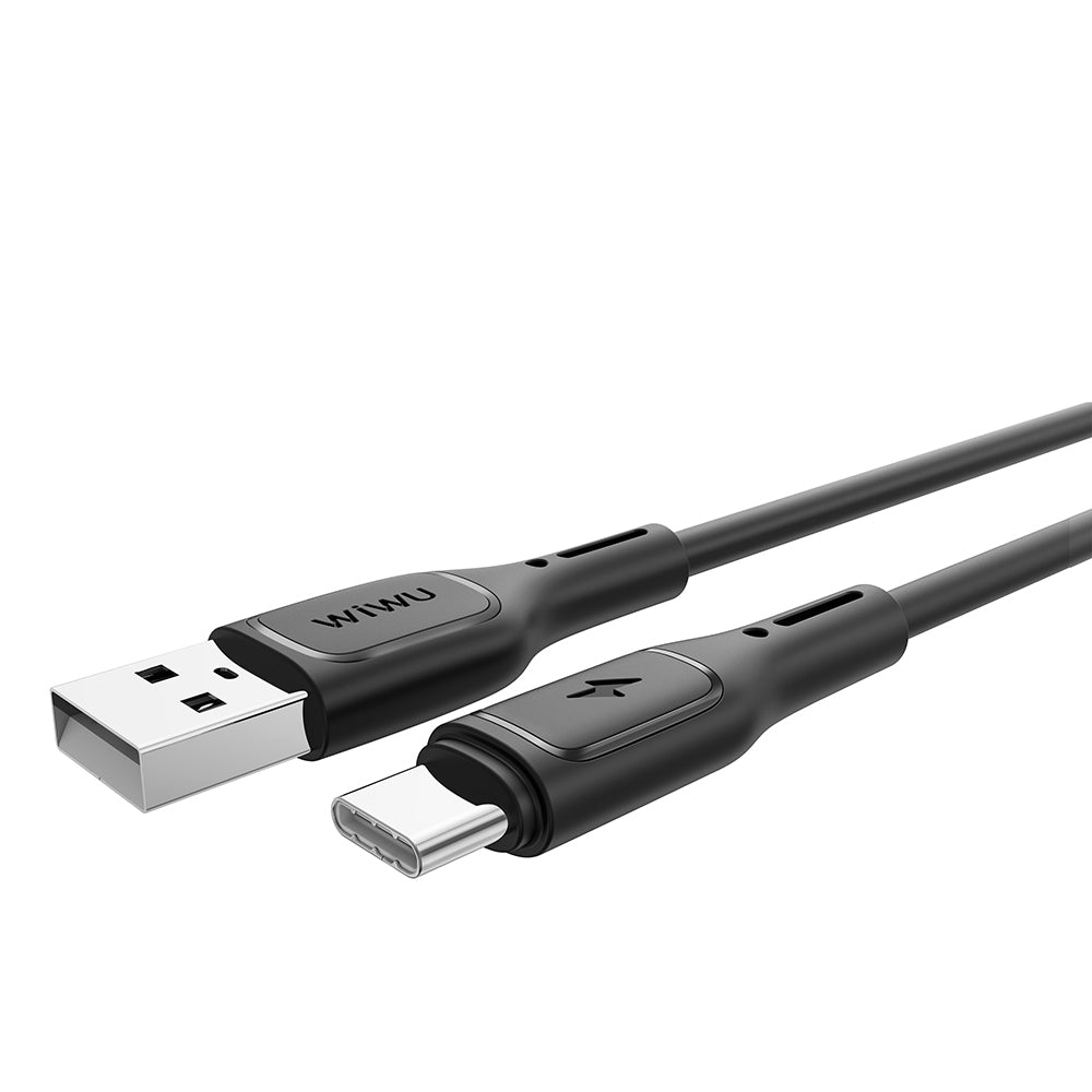 Wiwu Wi-C042E Starlink Serisi USB-A to Type-C Hızlı Şarj Özellikli Data ve Şarj Kablosu 2.4A 1M Siyah