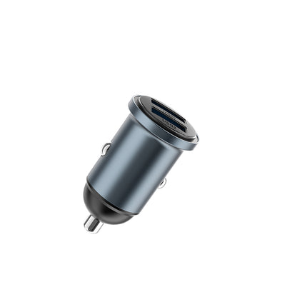 Wiwu Wi-CC031 Nano Lite Serisi Dual USB-A Hızlı Şarj Özellikli Araç Şarj Aleti PD 12W Gri