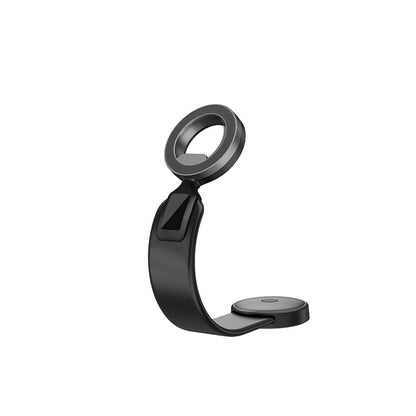 Wiwu Wi-CH053 Mago Serisi Magnetik M-safe Uyumlu Bükülebilen Eğimi ve Düz Zemin Araç Telefon Tutacağı Siyah