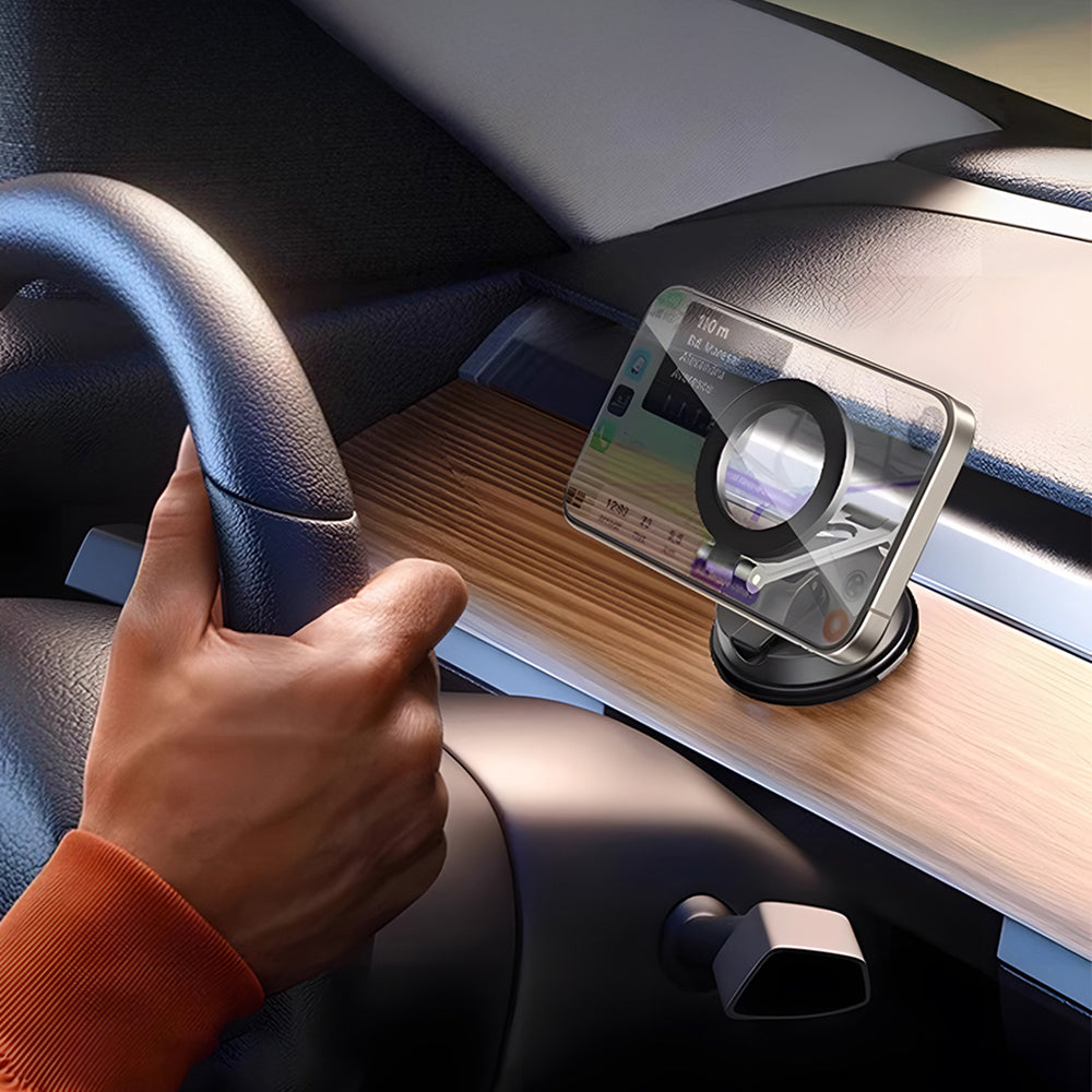 Wiwu Wi-CH055 360 Derece Dönebilen Magnetik Stand Araç Telefon Tutucu Siyah