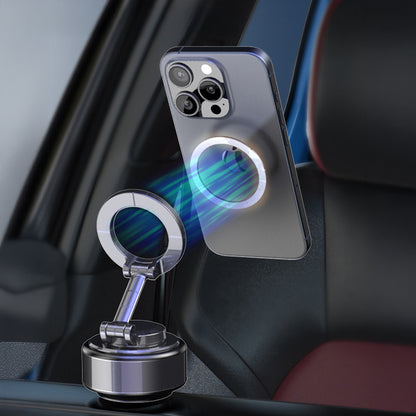 Wiwu Wi-CH056 Type-C Portlu Elektrikli Vakum Özellikli Magnetik Telefon Tutucu Siyah