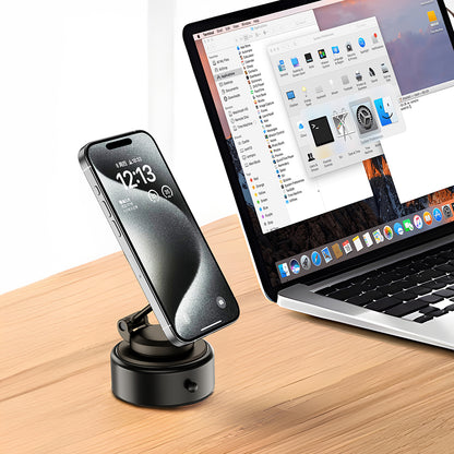 Wiwu Wi-CH056 Type-C Portlu Elektrikli Vakum Özellikli Magnetik Telefon Tutucu Siyah