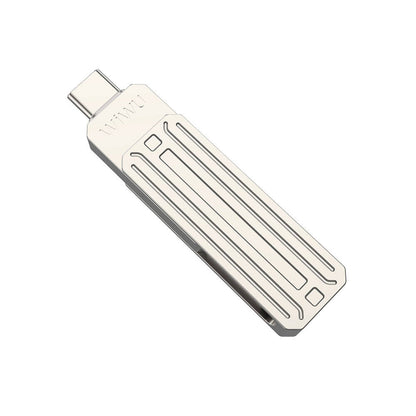 Wiwu Wi-FD001 3in1 USB3.2 Sürücü Disk USB-A + Lightning + Type-C OTG 128 GB Gümüş
