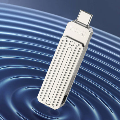 Wiwu Wi-FD001 3in1 USB3.2 Sürücü Disk USB-A + Lightning + Type-C OTG 256 GB Gümüş