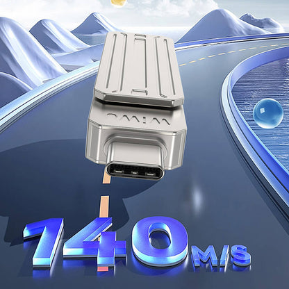 Wiwu Wi-FD001 3in1 USB3.2 Sürücü Disk USB-A + Lightning + Type-C OTG 64 GB Gümüş