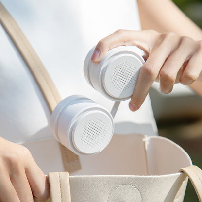 Wiwu Wi-FS014 Twins Neck Taşınabilir Şarjlı Boyun Askılı Fan Beyaz