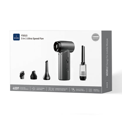 Wiwu Wi-FS015 Üfleme-Emme-Vakumlama ve Şişirme 5in1 Elektrikli Oto Araç Süpürgesi 50000PA Gri