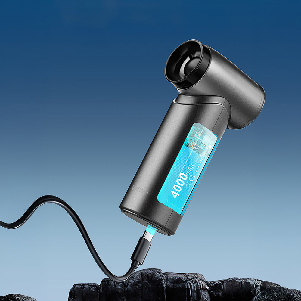 Wiwu Wi-FS015 Üfleme-Emme-Vakumlama ve Şişirme 5in1 Elektrikli Oto Araç Süpürgesi 50000PA Gri