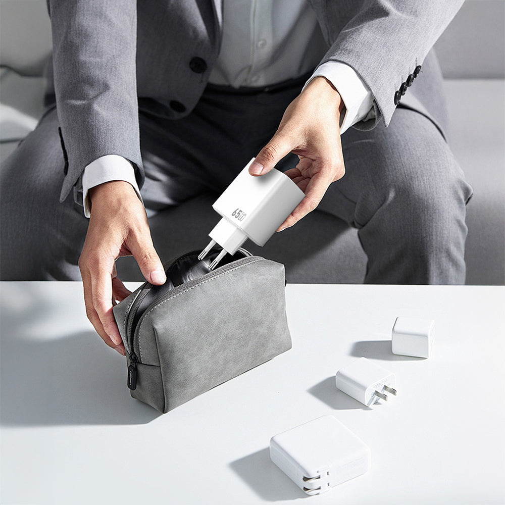 Wiwu Wi-G005 Essen Serisi GaN Tech PD Hızlı Şarj Özellikli Şarj Başlığı 65W Beyaz