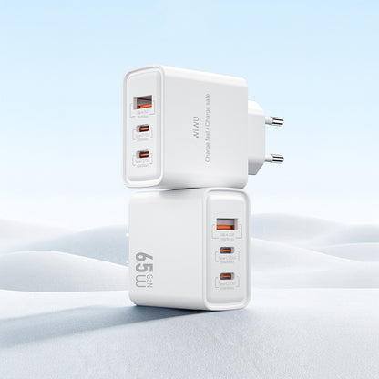 Wiwu Wi-G005 Essen Serisi GaN Tech PD Hızlı Şarj Özellikli Şarj Başlığı 65W Beyaz