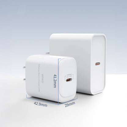 Wiwu Wi-G008 Essen Serisi GaN Tech PD Hızlı Şarj Başlığı Type-C to Type-C PD 30W Kablolu Şarj Seti Beyaz