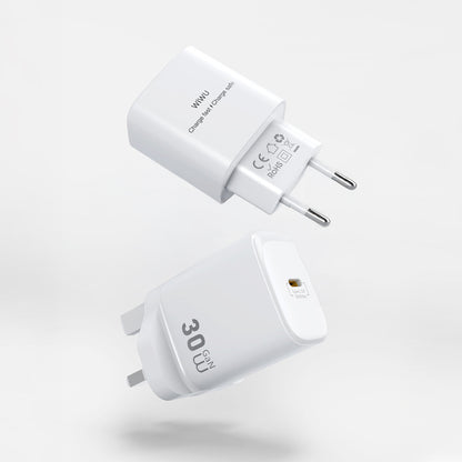 Wiwu Wi-G008 Essen Serisi GaN Tech PD Hızlı Şarj Özellikli Şarj Başlığı 30W Beyaz