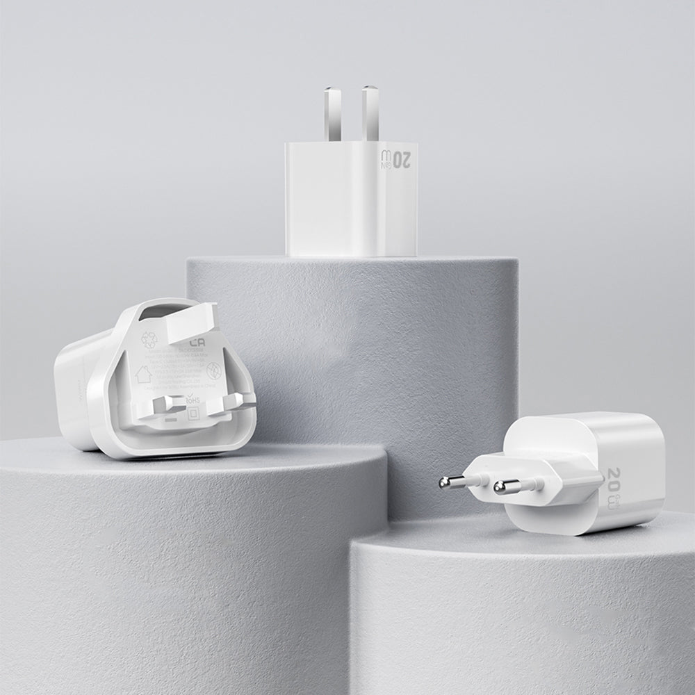 Wiwu Wi-G014 Cube Serisi GaN Tech PD Hızlı Şarj Özellikli Mini Şarj Başlığı 20W Beyaz