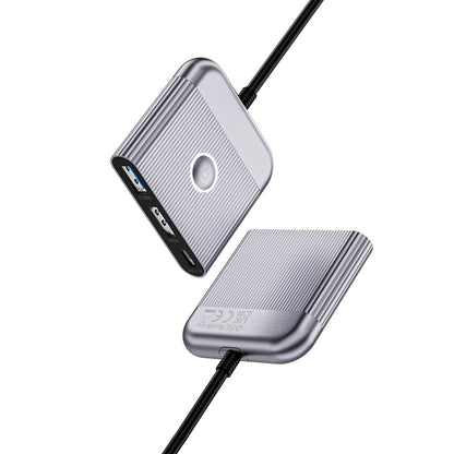 Wiwu Wi-HB8002 Travel Serisi 3in1 HDMI (4K@60Hz) Girişli 100W PD Type-C Hub Bağlantı İstasyonu Gri