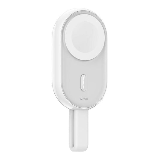 Wiwu Wi-M20 Ark Serisi Akıllı Saat Mini Wireless Powerbank 1200mAh 2.5W Beyaz