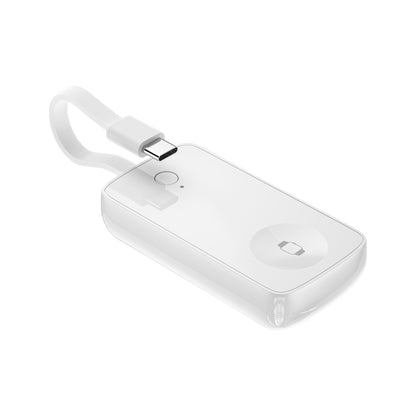 Wiwu Wi-M22 Ark Serisi 2in1 Akıllı Saat Mini Wireless Powerbank 2000mAh 2W Beyaz