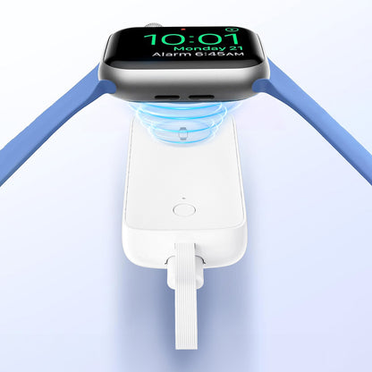 Wiwu Wi-M22 Ark Serisi 2in1 Akıllı Saat Mini Wireless Powerbank 2000mAh 2W Beyaz