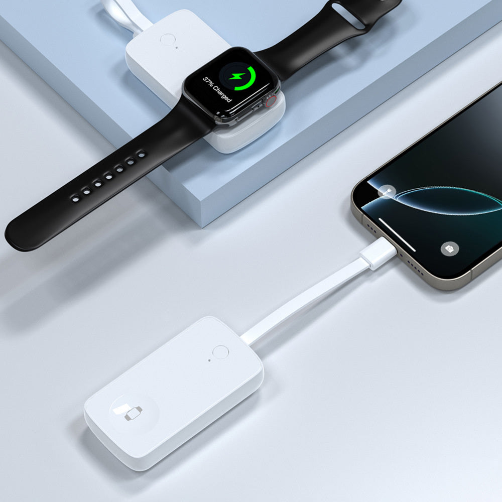 Wiwu Wi-M22 Ark Serisi 2in1 Akıllı Saat Mini Wireless Powerbank 2000mAh 2W Beyaz