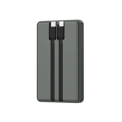 Wiwu Wi-P004 Trunk Serisi Type-C Lightning Çıkışlı Taşınabilir Powerbank PD 22.5W 10000mAh Gri