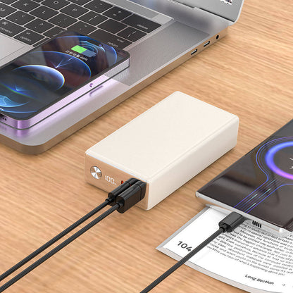 Wiwu Wi-P006 Rock LED Ekranlı Taşınabilir Powerbank PD 20W 20000mAh Beyaz