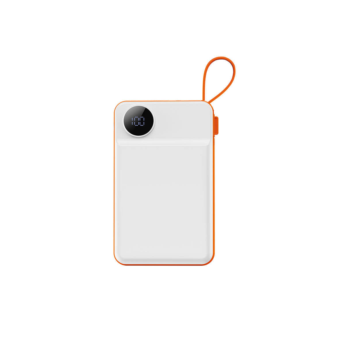 Wiwu Wi-P007 LED Ekranlı Akıllı Saat Kablosuz Şarj Özellikli Taşınabilir Powerbank 10000mAh 22.5W Turuncu