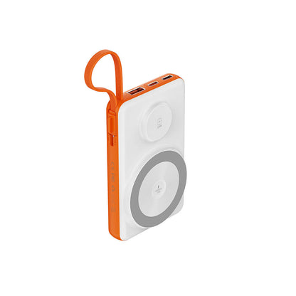 Wiwu Wi-P007 LED Ekranlı Akıllı Saat Kablosuz Şarj Özellikli Taşınabilir Powerbank 10000mAh 22.5W Siyah