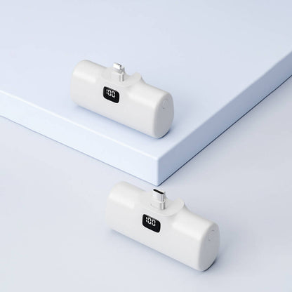 Wiwu Wi-P017 Capsule Serisi 2in1 Mini Taşınabilir Standlı Type-C Powerbank 5000mAh Beyaz