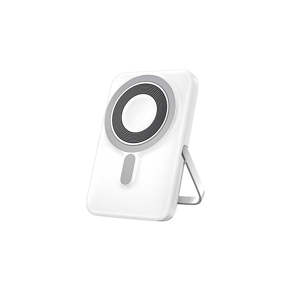 Wiwu Wi-P018 Elite Serisi Led Ekranlı M-safe Powerbank Wireless 15W 10000mAh Beyaz