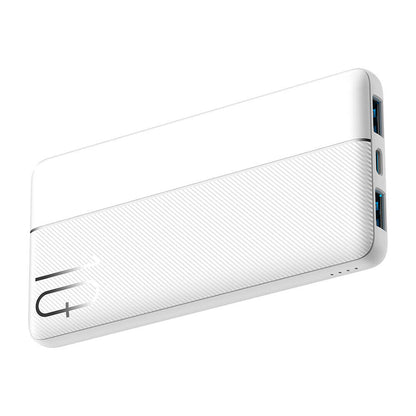 Wiwu Wi-P032 Dual USB-A ve Type-C PD LED Işık Göstergeli Taşınabilir Powerbank 10000mAh Siyah