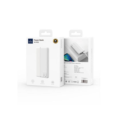 Wiwu Wi-P032 Dual USB-A ve Type-C PD LED Işık Göstergeli Taşınabilir Powerbank 10000mAh Siyah