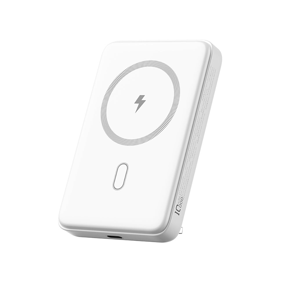 Wiwu Wi-P043 LED Işık Göstergeli Standlı Taşınabilir M-safe Wireless Powerbank 10.000mAh 15W Siyah