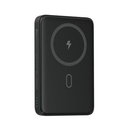 Wiwu Wi-P043 LED Işık Göstergeli Standlı Taşınabilir M-safe Wireless Powerbank 10.000mAh 15W Siyah