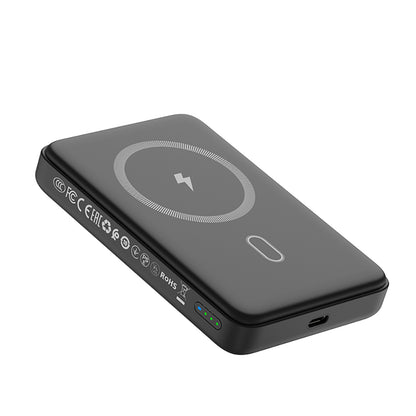 Wiwu Wi-P043 LED Işık Göstergeli Standlı Taşınabilir M-safe Wireless Powerbank 10.000mAh 15W Beyaz