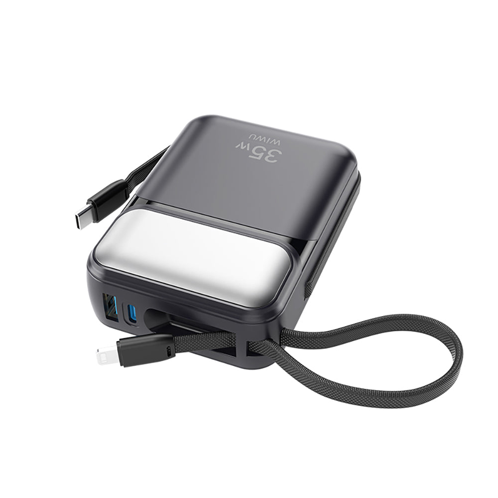 Wiwu Wi-P052 Galaxy Serisi Type-C Lightning Çıkışlı Taşınabilir Powerbank PD 35W 10000mAh Beyaz