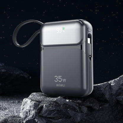 Wiwu Wi-P052 Galaxy Serisi Type-C Lightning Çıkışlı Taşınabilir Powerbank PD 35W 10000mAh Siyah
