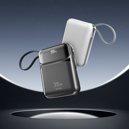 Wiwu Wi-P052 Galaxy Serisi Type-C Lightning Çıkışlı Taşınabilir Powerbank PD 35W 10000mAh Beyaz