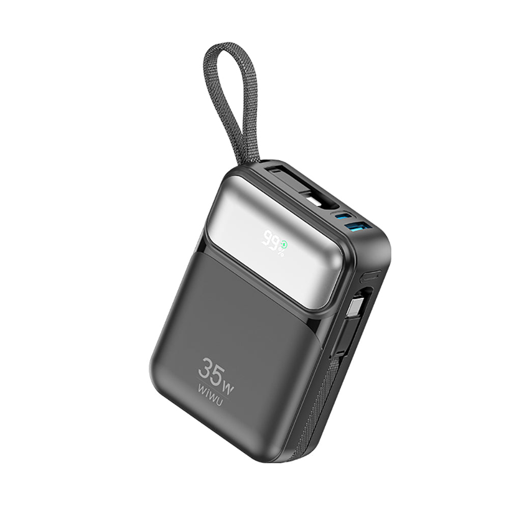 Wiwu Wi-P052 Galaxy Serisi Type-C Lightning Çıkışlı Taşınabilir Powerbank PD 35W 10000mAh Siyah