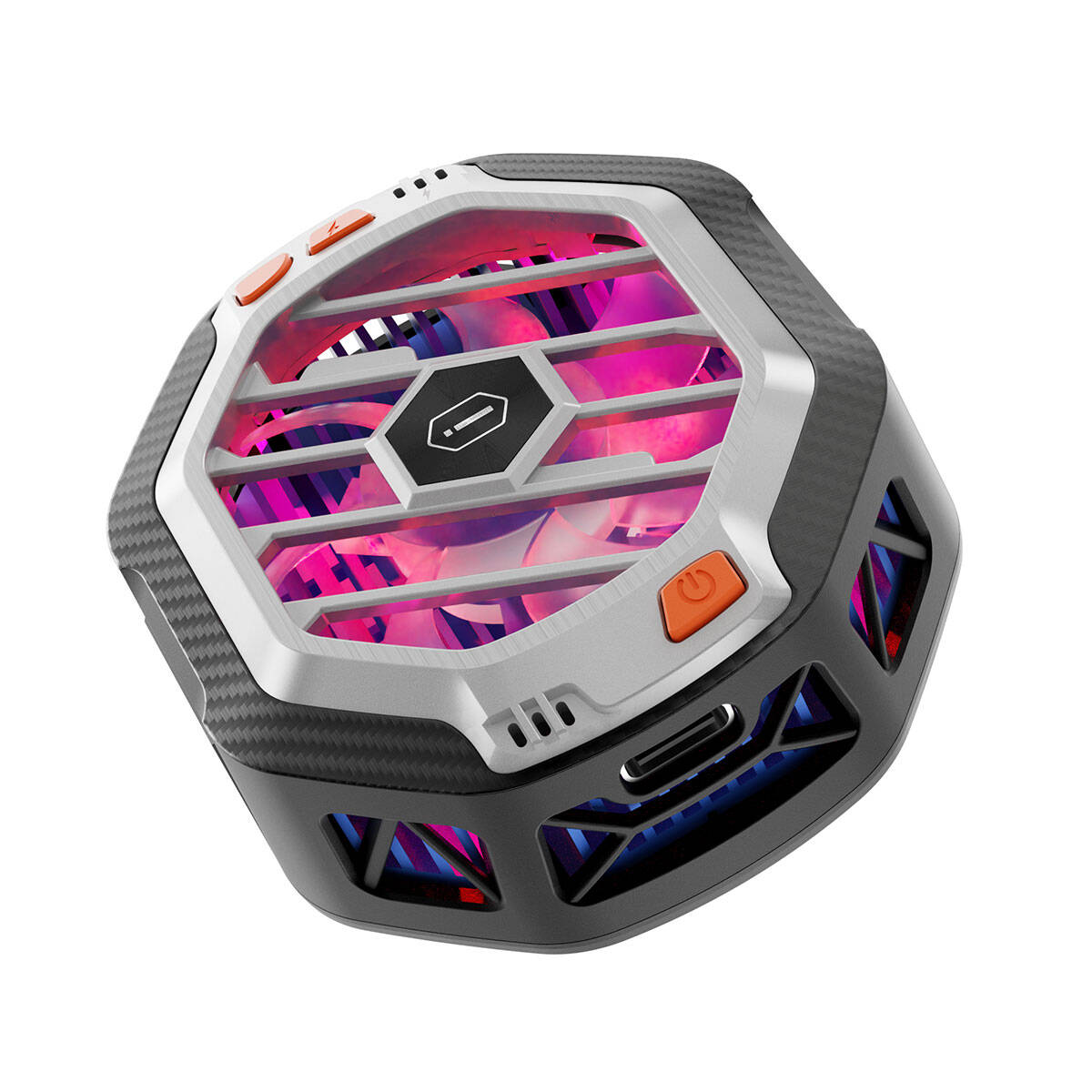 Wiwu Wi-R001 15W M-safe Şarj Özellikli RGB Işıklı Telefon Soğutucu Fan Siyah