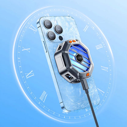 Wiwu Wi-R001 15W M-safe Şarj Özellikli RGB Işıklı Telefon Soğutucu Fan Siyah