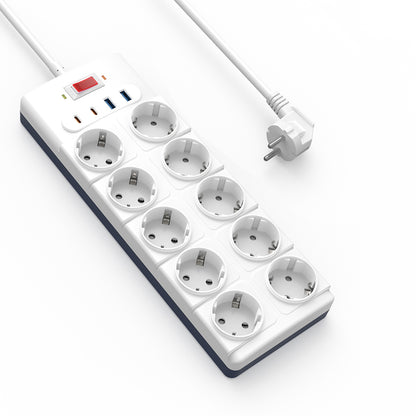 Wiwu Wi-S008 20W GaN Tech Power Strip 14 in 1 Çoklu Priz 2M Beyaz