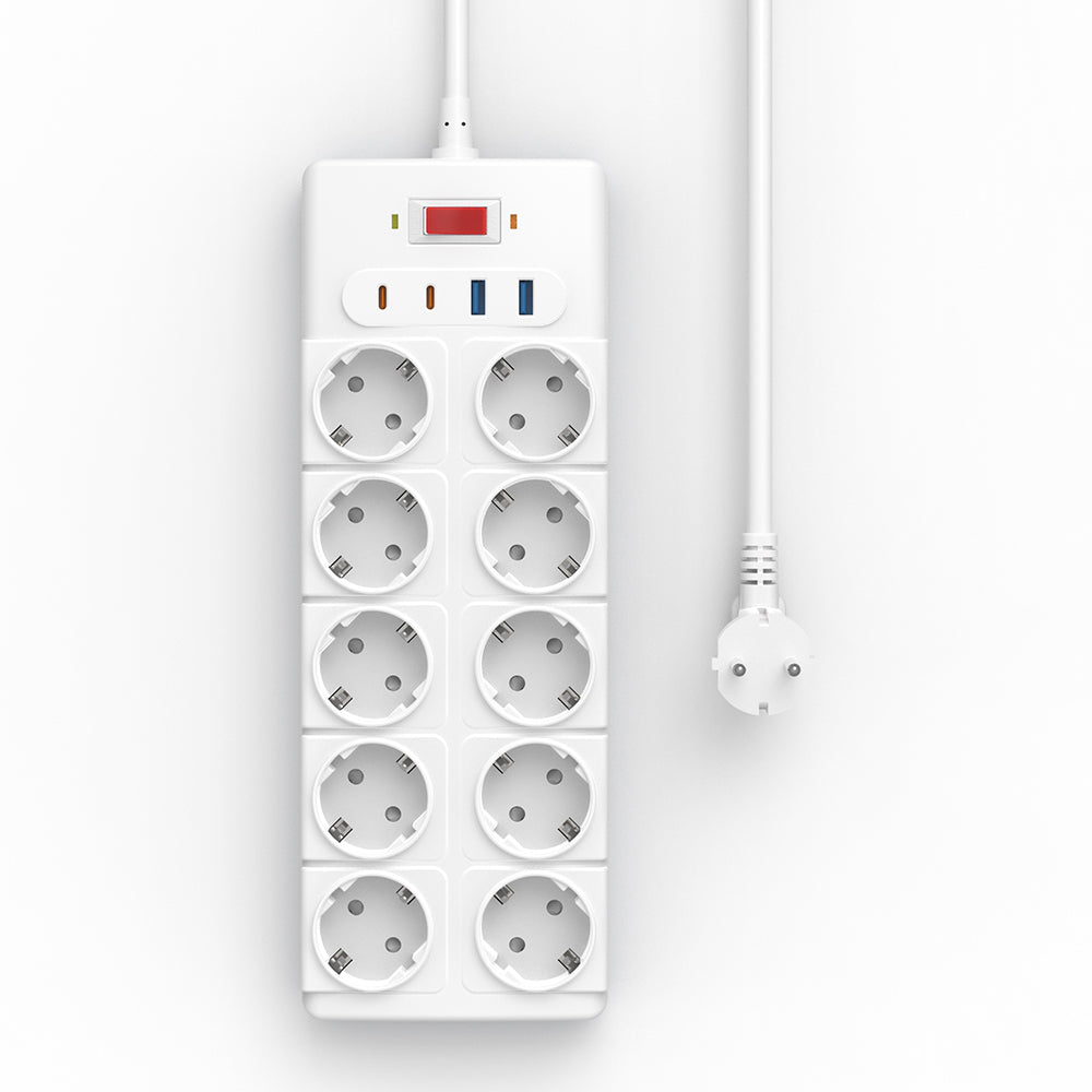 Wiwu Wi-S008 20W GaN Tech Power Strip 14 in 1 Çoklu Priz 2M Beyaz