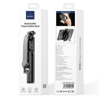 Wiwu Wi-SE001 Çok Fonksiyonlu Sabitleyici Ayrılabilir Canlı Yayın Tripod Selfie Çubuğu Siyah