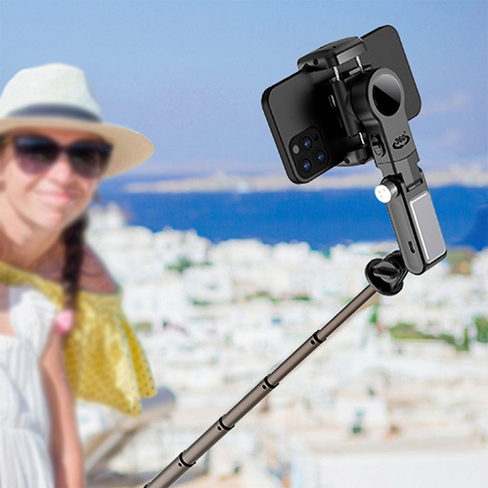 Wiwu Wi-SE006 Çok Fonksiyonlu Işıklı Gimbal Sabitleyici Tripod Selfie Çubuğu Siyah