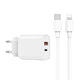 Wiwu Wi-U002 Quick Hızlı Şarj Başlığı Type-C to Lightning PD 20W Kablolu Şarj Seti